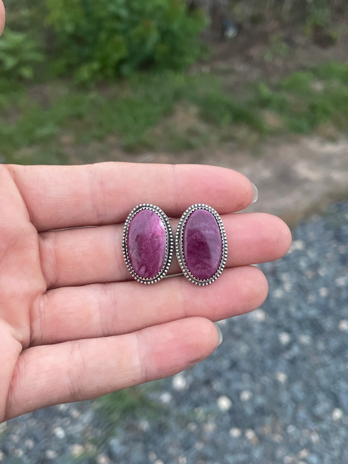 Purple Spiny Earring